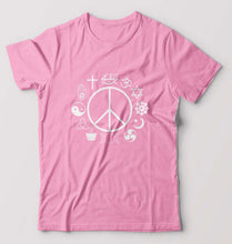 Load image into Gallery viewer, Peace Religious Symbols T-Shirt for Men-Light Baby Pink-Ektarfa.online