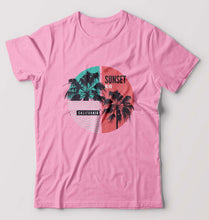 Load image into Gallery viewer, Sunset California T-Shirt for Men-Light Baby Pink-Ektarfa.online