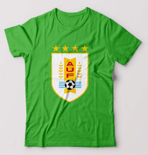 Load image into Gallery viewer, Uruguay Football T-Shirt for Men-flag green-Ektarfa.online