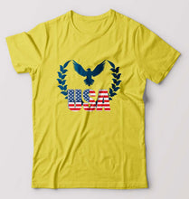 Load image into Gallery viewer, USA America T-Shirt for Men-Yellow-Ektarfa.online