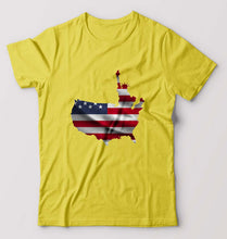 Load image into Gallery viewer, USA America T-Shirt for Men-Yellow-Ektarfa.online