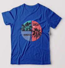 Load image into Gallery viewer, Sunset California T-Shirt for Men-Royal Blue-Ektarfa.online