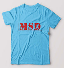 Load image into Gallery viewer, MS Dhoni (MSD) T-Shirt for Men-Light Blue-Ektarfa.online