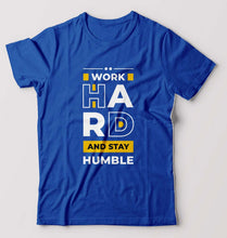 Load image into Gallery viewer, Work Hard T-Shirt for Men-Royal Blue-Ektarfa.online