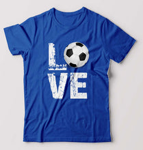 Load image into Gallery viewer, Love Football T-Shirt for Men-Royal Blue-Ektarfa.online