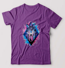 Load image into Gallery viewer, Wolf T-Shirt for Men-Purple-Ektarfa.online