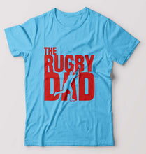 Load image into Gallery viewer, Rugby Dad T-Shirt for Men-Light Blue-Ektarfa.online