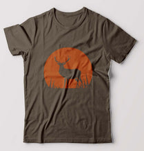 Load image into Gallery viewer, Deer T-Shirt for Men-Olive Green-Ektarfa.online