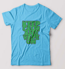 Load image into Gallery viewer, keep calm and vape on T-Shirt for Men-Light Blue-Ektarfa.online