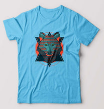 Load image into Gallery viewer, Fox Wolf T-Shirt for Men-Light Blue-Ektarfa.online