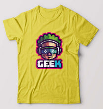 Load image into Gallery viewer, Geek T-Shirt for Men-Yellow-Ektarfa.online