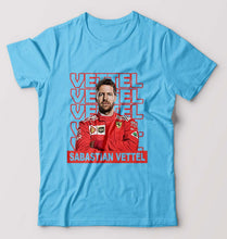 Load image into Gallery viewer, Sebastian Vettel F1 T-Shirt for Men-Light Blue-Ektarfa.online