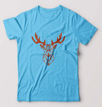 Load image into Gallery viewer, Deer T-Shirt for Men-Light Blue-Ektarfa.online