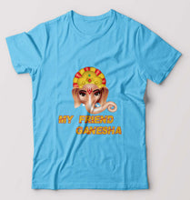 Load image into Gallery viewer, Ganpati JI(Ganesh) T-Shirt for Men-Light Blue-Ektarfa.online