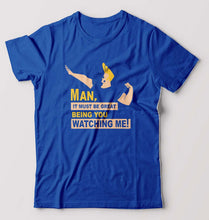 Load image into Gallery viewer, Johnny Bravo T-Shirt for Men-Royal Blue-Ektarfa.online