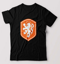 Load image into Gallery viewer, Netherlands Football T-Shirt for Men-Black-Ektarfa.online