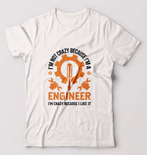 Load image into Gallery viewer, Crazy Engineer T-Shirt for Men-White-Ektarfa.online