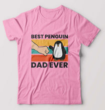 Load image into Gallery viewer, Penguin Dad T-Shirt for Men-Light Baby Pink-Ektarfa.online