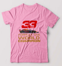 Load image into Gallery viewer, Max Verstappen F1 World Championship T-Shirt for Men-Light Baby Pink-Ektarfa.online