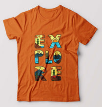 Load image into Gallery viewer, Explore Travel Adventure T-Shirt for Men-Orange-Ektarfa.online