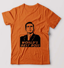 Load image into Gallery viewer, Michael Scott Best Boss T-Shirt for Men-Orange-Ektarfa.online