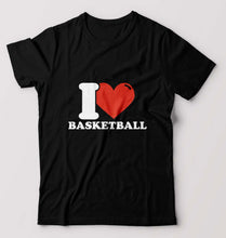 Load image into Gallery viewer, I Love Basketball T-Shirt for Men-Black-Ektarfa.online