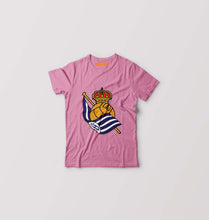 Load image into Gallery viewer, Real-Sociedad Kids T-Shirt for Boy/Girl-Pink-Ektarfa.online