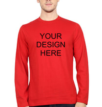 Load image into Gallery viewer, Customized-Custom-Personalized Full Sleeves T-Shirt for Men-Red-Ektarfa.online