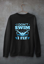 Load image into Gallery viewer, Swim Unisex Sweatshirt for Men/Women-Black-Ektarfa.online