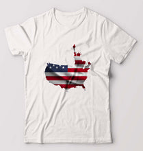 Load image into Gallery viewer, USA America T-Shirt for Men-White-Ektarfa.online