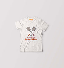 Load image into Gallery viewer, Badminton Kids T-Shirt for Boy/Girl-White-Ektarfa.online