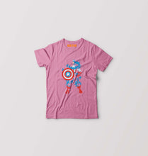 Load image into Gallery viewer, Captain America Superhero Kids T-Shirt for Boy/Girl-Pink-Ektarfa.online