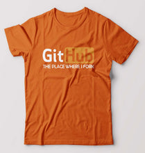 Load image into Gallery viewer, GitHub T-Shirt for Men-Orange-Ektarfa.online
