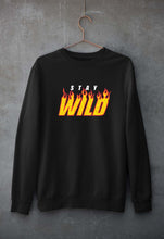 Load image into Gallery viewer, Stay Wild Unisex Sweatshirt for Men/Women-Black-Ektarfa.online