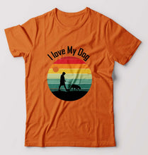 Load image into Gallery viewer, Dog Lover T-Shirt for Men-Orange-Ektarfa.online