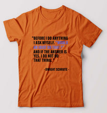 Load image into Gallery viewer, Dwight Schrute T-Shirt for Men-Orange-Ektarfa.online