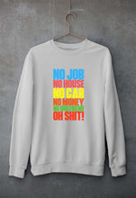 Load image into Gallery viewer, Oh Shit Funny Unisex Sweatshirt for Men/Women-Grey Melange-Ektarfa.online