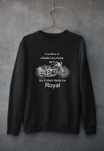 Load image into Gallery viewer, My Enfield made me Royal Unisex Sweatshirt for Men/Women-Black-Ektarfa.online