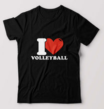 Load image into Gallery viewer, I Love Volleyball T-Shirt for Men-Black-Ektarfa.online