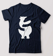 Load image into Gallery viewer, Hippo Dolphin Hug T-Shirt for Men-Navy Blue-Ektarfa.online