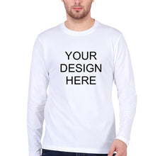 Load image into Gallery viewer, Customized-Custom-Personalized Full Sleeves T-Shirt for Men-White-Ektarfa.online
