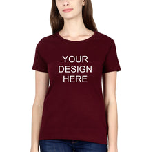 Load image into Gallery viewer, Customized-Custom-Personalized T-Shirt for Women-Maroon-Ektarfa.online