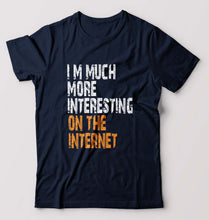 Load image into Gallery viewer, Internet Funny T-Shirt for Men-Navy Blue-Ektarfa.online