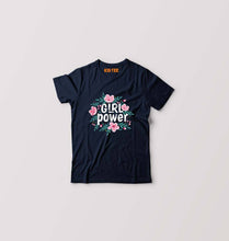 Load image into Gallery viewer, Feminist Girl Power Kids T-Shirt for Boy/Girl-Navy Blue-Ektarfa.online