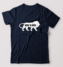 Load image into Gallery viewer, Make in India T-Shirt for Men-Navy Blue-Ektarfa.online