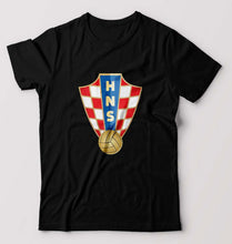 Load image into Gallery viewer, Croatia Football T-Shirt for Men-Black-Ektarfa.online