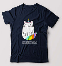 Load image into Gallery viewer, Cat Unicorn T-Shirt for Men-Navy Blue-Ektarfa.online