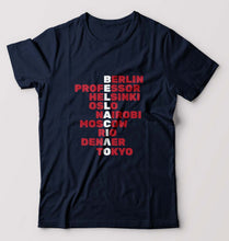 Load image into Gallery viewer, Money Hiest T-Shirt for Men-Navy Blue-Ektarfa.online