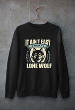 Load image into Gallery viewer, Wolf Unisex Sweatshirt for Men/Women-Black-Ektarfa.online