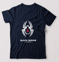 Load image into Gallery viewer, Black Widow Spider T-Shirt for Men-Navy Blue-Ektarfa.online